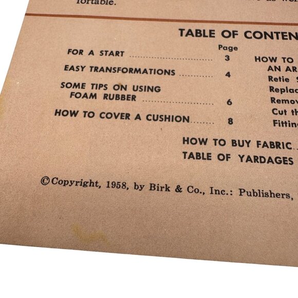 How To Refashion Your Furniture Booklet By Dorothy Wagner 1958 Upholstery Guide - Picture 4 of 6